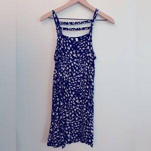 Blue and white patterned sundress/cover-up